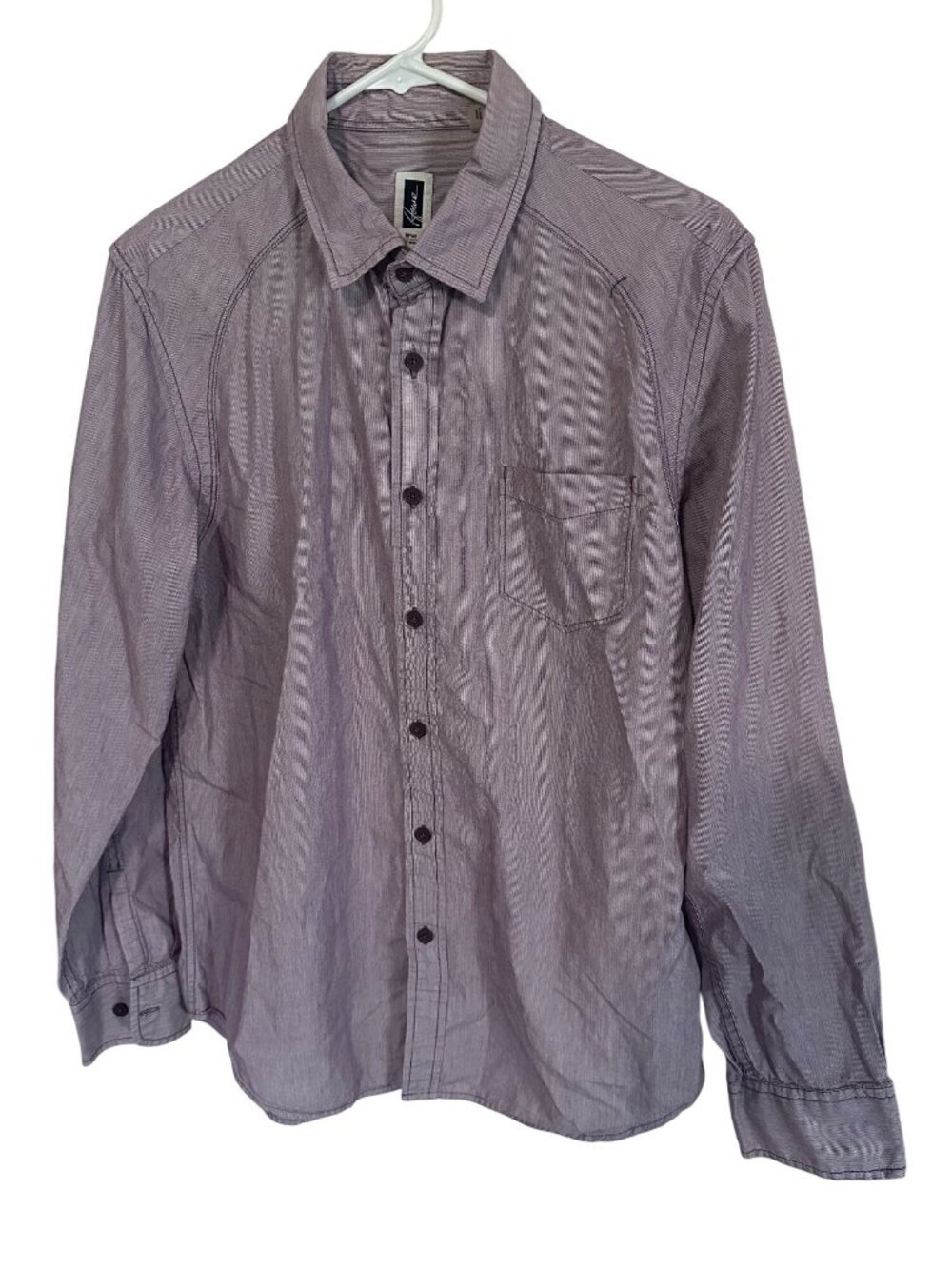 Howe purple western button up shirt with a tiny stripe size L